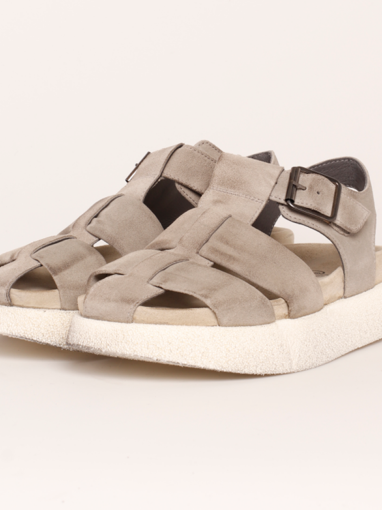 Lofina - Sandal i ruskind med spænde