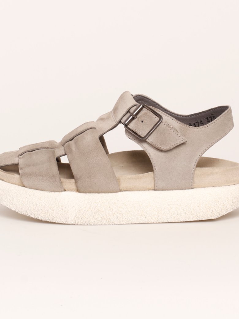 Lofina - Sandal i ruskind med spænde