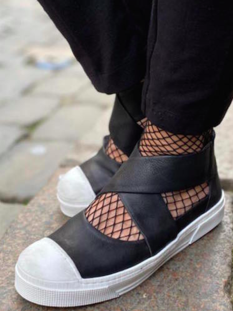 Lofina - Sneakers/sko med gummisål og spænder