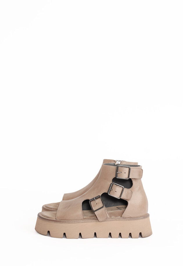 Lofina - Sandal with buckles and a zipper