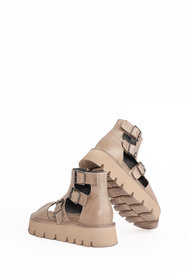 Lofina - Sandal with buckles and a zipper