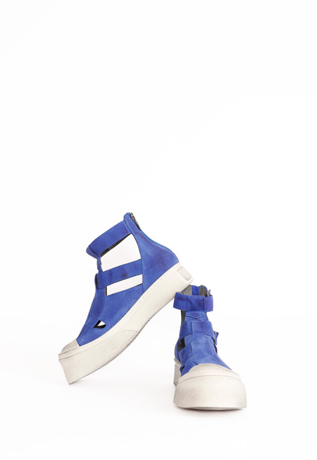 Lofina - Open shoe in suede with a back zipper