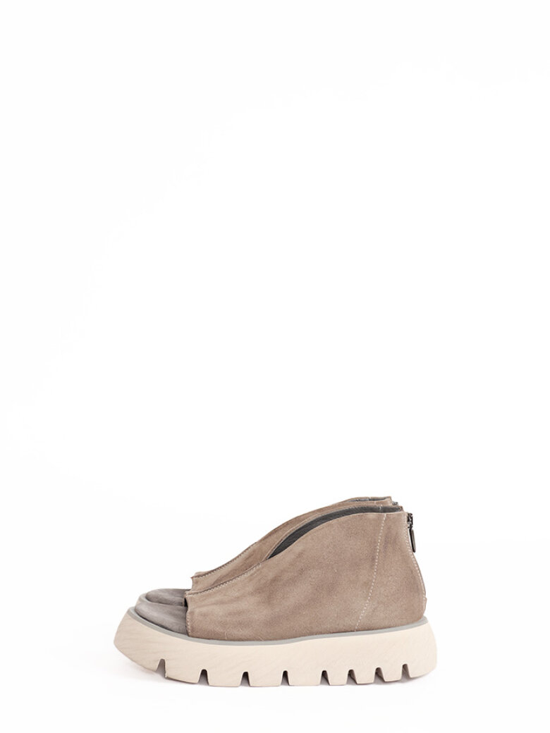 Lofina - Lofina sandal i ruskind med lynlås