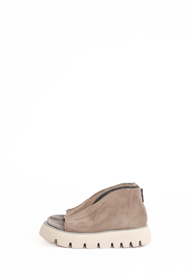 Lofina - Lofina sandal in suede with a zipper