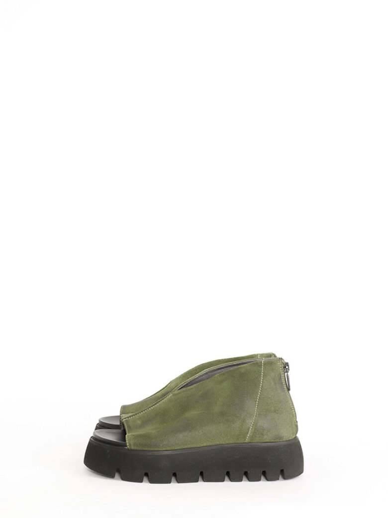 Lofina - Lofina sandal i ruskind med lynlås