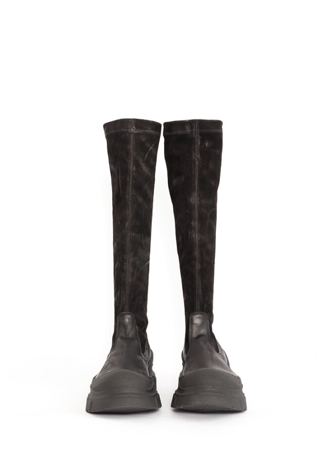 Lofina - Long boot with suede stretch