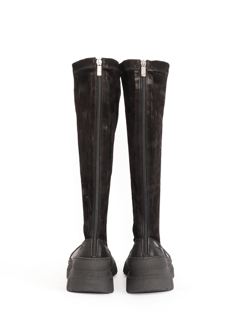 Lofina - Long boot with suede stretch