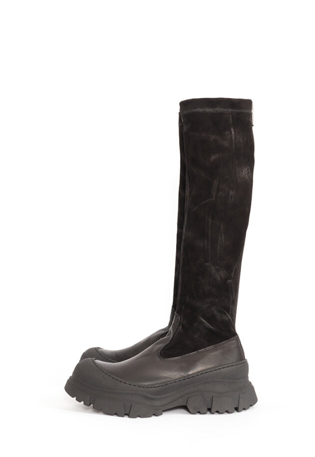 Lofina - Long boot with suede stretch