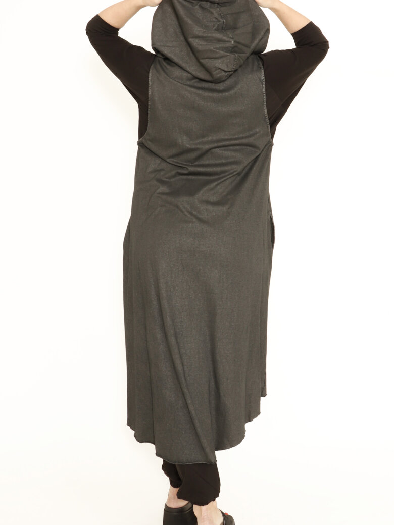 La Haine Inside Us - Sleeveless dress with a hoodie and a zipper