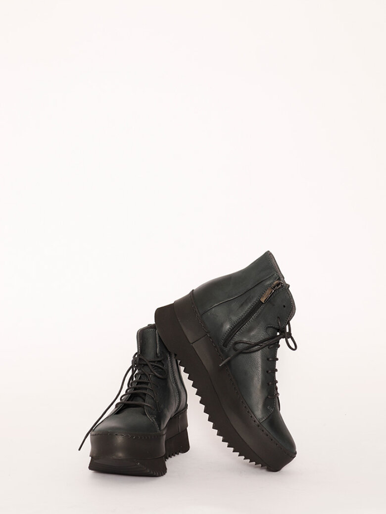 Lofina - Bootie with a laces and a zipper