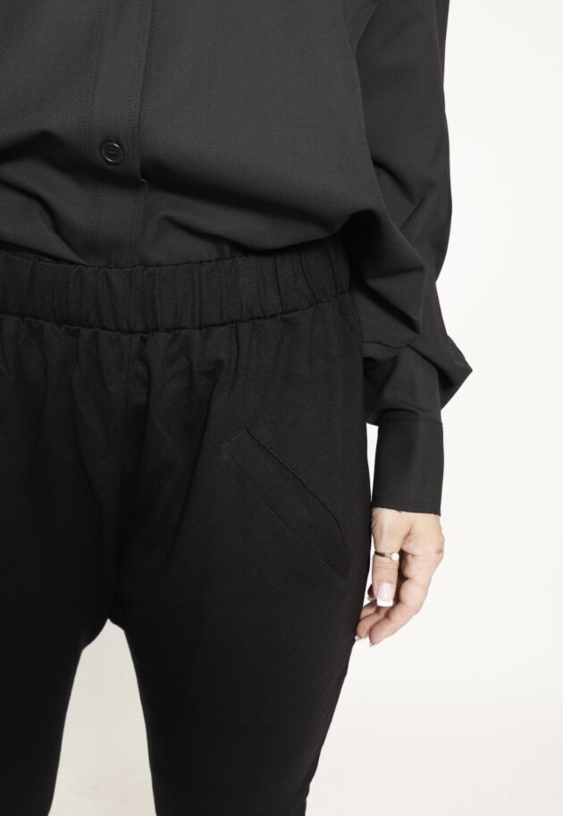 Sort Aarhus - Trousers with front pockets 