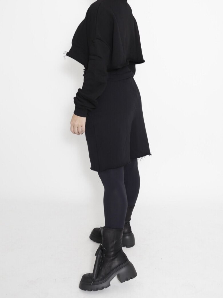 Sort Aarhus - Cropped sweatshirt med lange ærmer