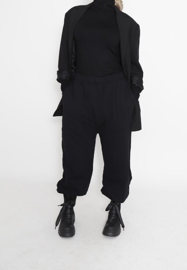 Sort Aarhus - Sweat pants with elastic waist band and pockets