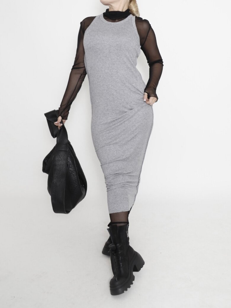 Sort Aarhus - Basic boxer dress in rib 