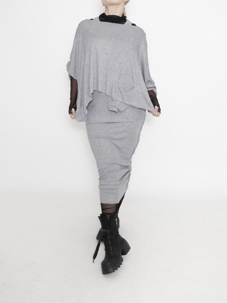 Sort Aarhus - Basic boxer dress in rib 