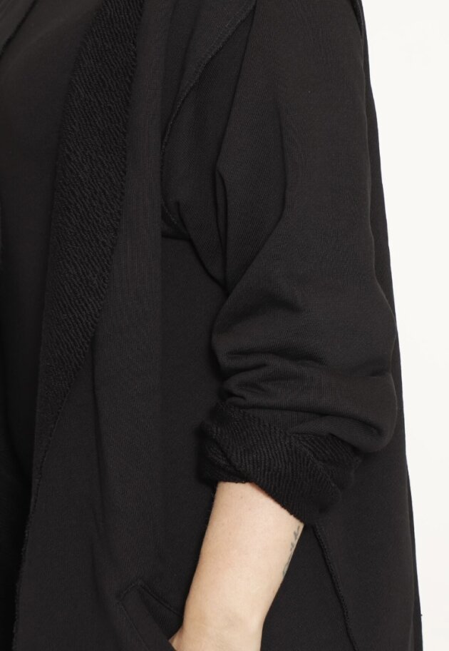 Sort Aarhus - Long cardigan with pockets and long sleeves