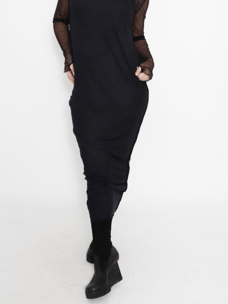 Sort Aarhus - Basic boxer dress in rib 