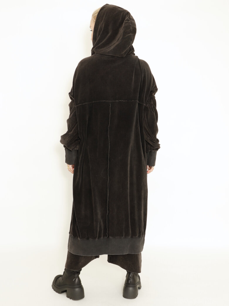 Sort Aarhus - Cardigan long washed velvet