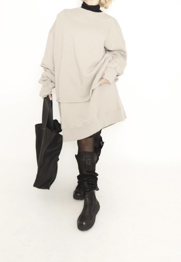 Sort Aarhus - Long sweat with layers Sort Aarhus - Long sweat with layers