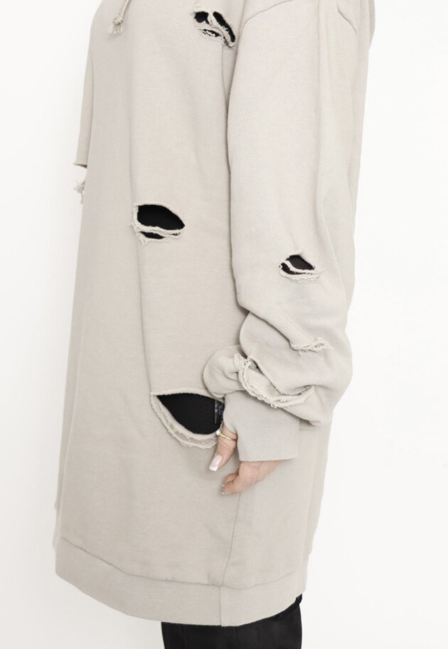 Sort Aarhus - Hoodie with holes and side pockets