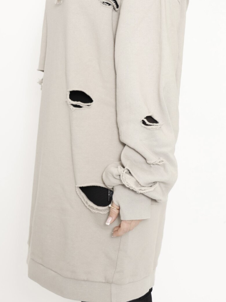 Sort Aarhus - Hoodie with holes and side pockets