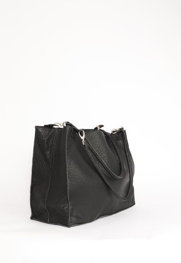 Sort Aarhus - Shopper bag in shrunken leather
