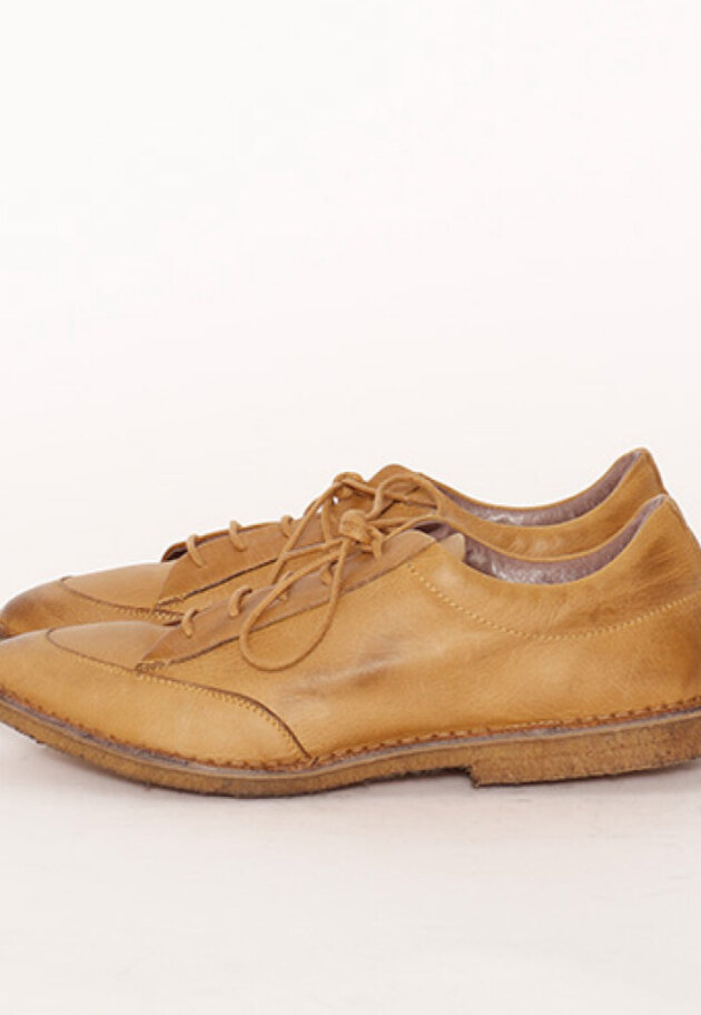 Shoe with laces and a rubber sole