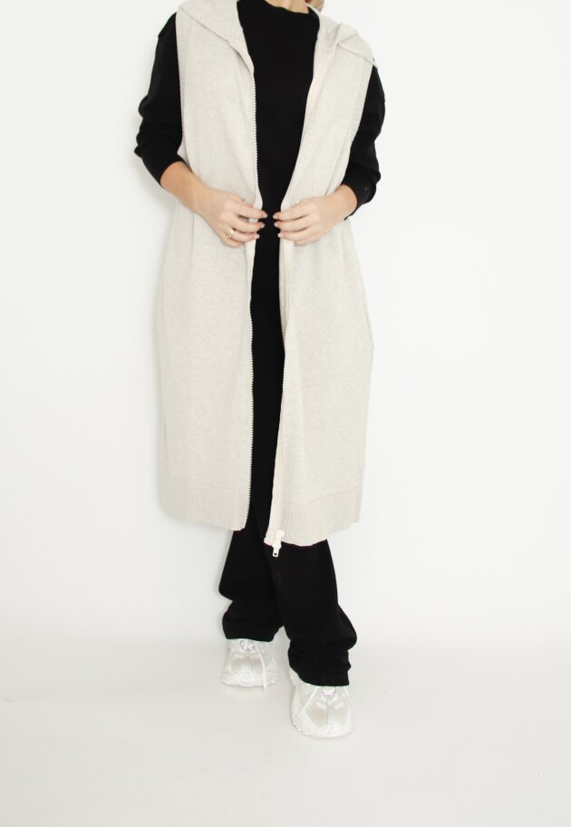 Sort Aarhus - Long knit vest