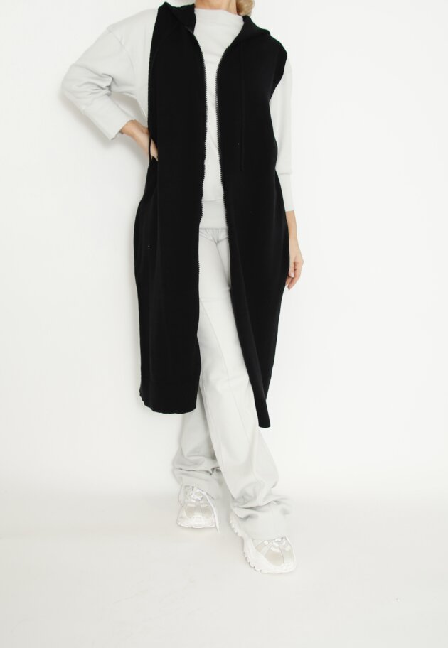 Sort Aarhus - Long knit vest