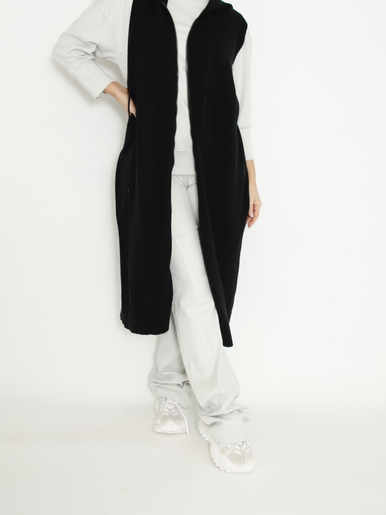 Sort Aarhus - Long knit vest