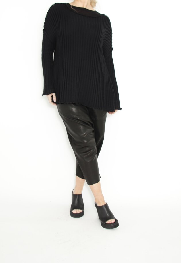 Sort Aarhus - Knit blouse in cotton