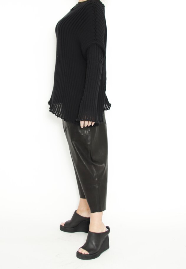 Sort Aarhus - Knit blouse in cotton