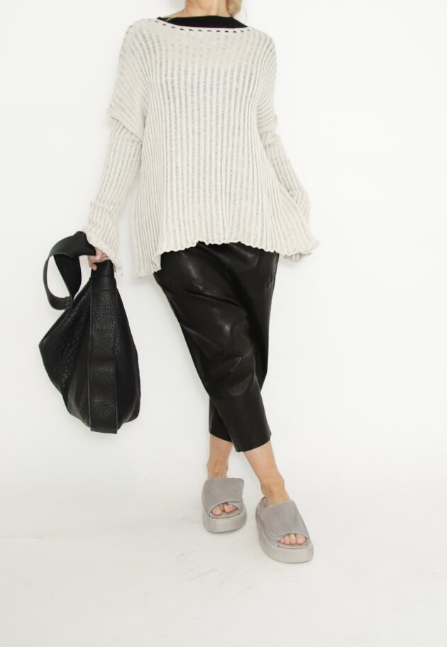 Sort Aarhus - Knit blouse in cotton