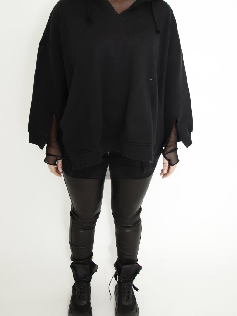 Sort Aarhus - Hoodie med v-hals