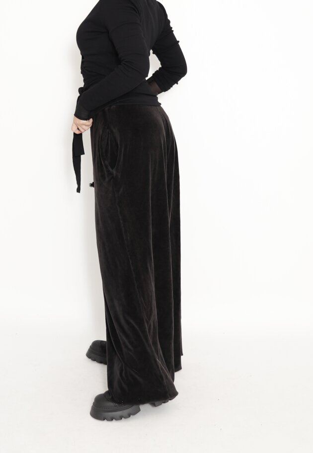 Sort Aarhus - Oversize pants washed velvet