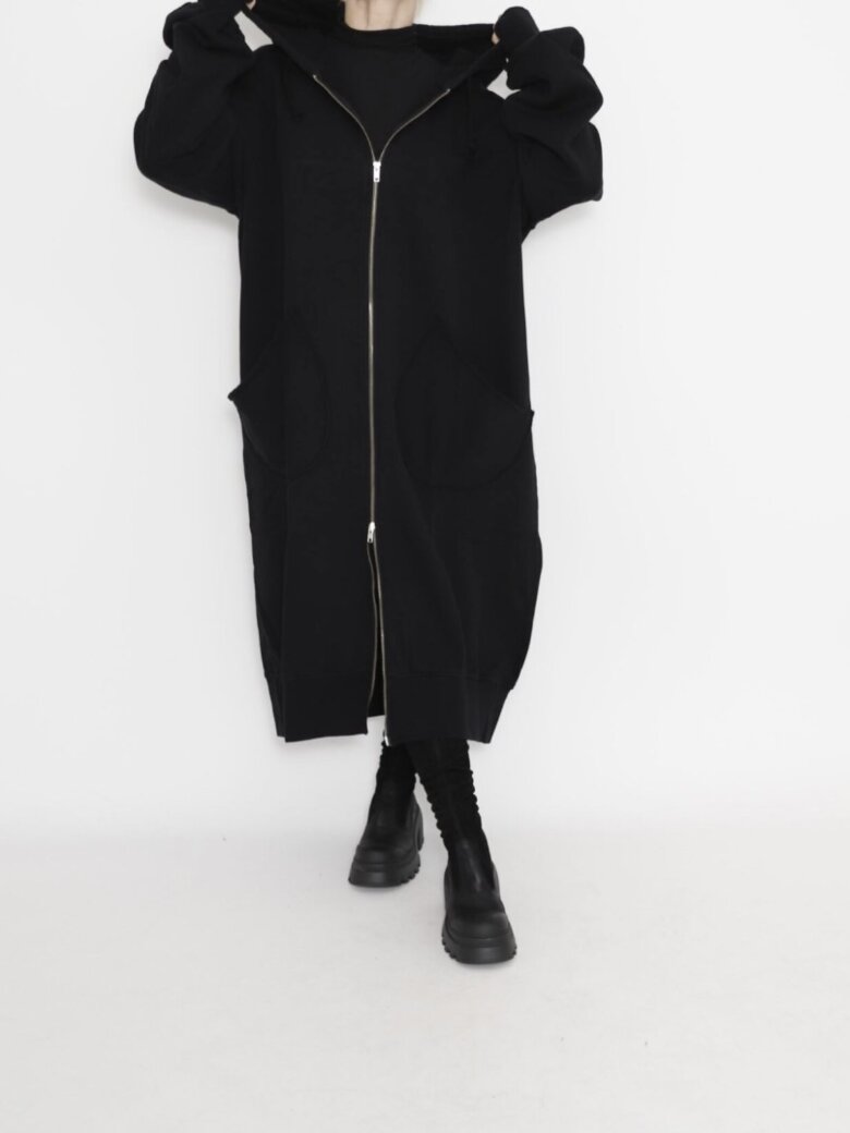 Sort Aarhus - Long cardigan with zipper