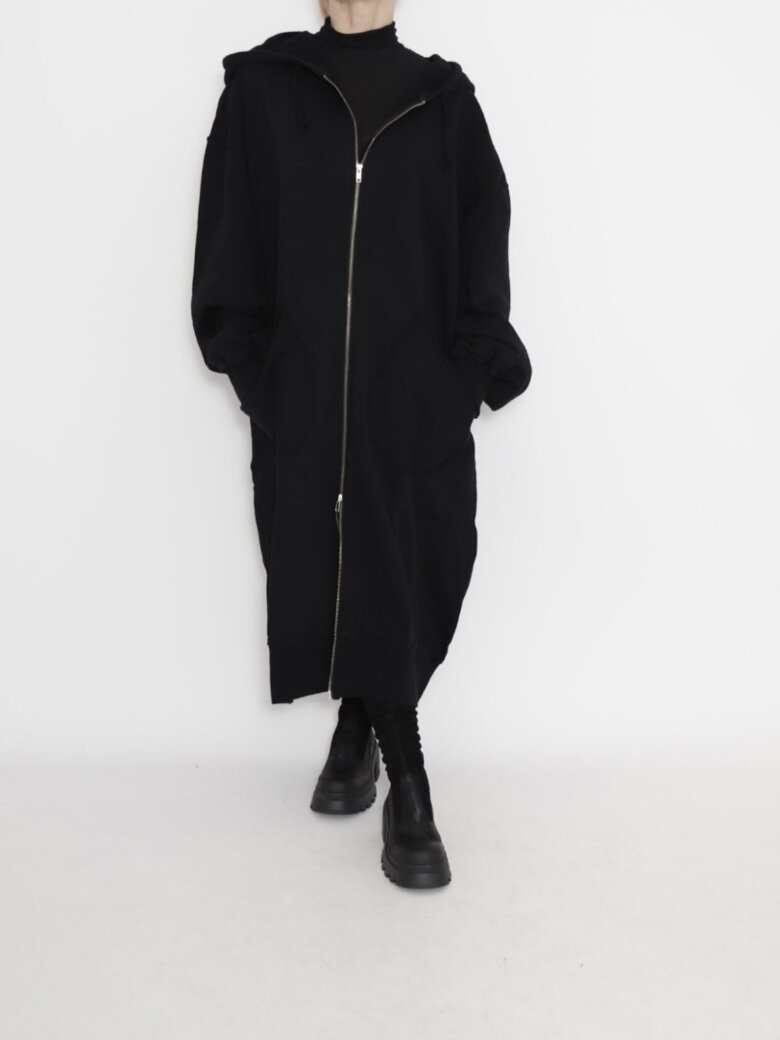 Sort Aarhus - Long cardigan with zipper