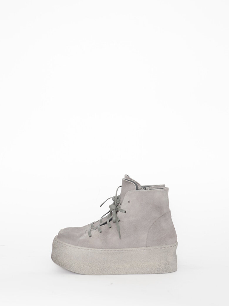 Lofina - Boot in suede with laces and zipper