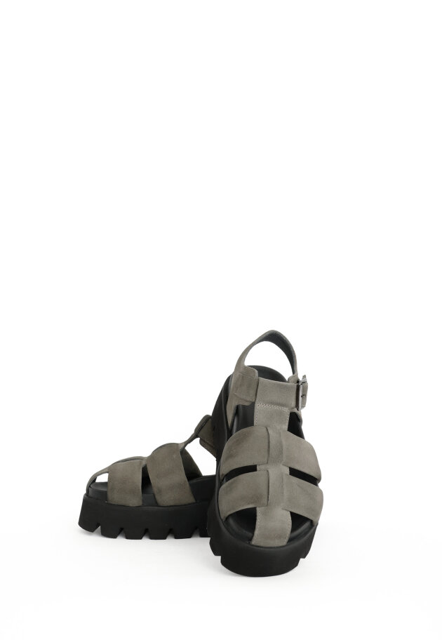 Lofina - Suede sandal with buckle