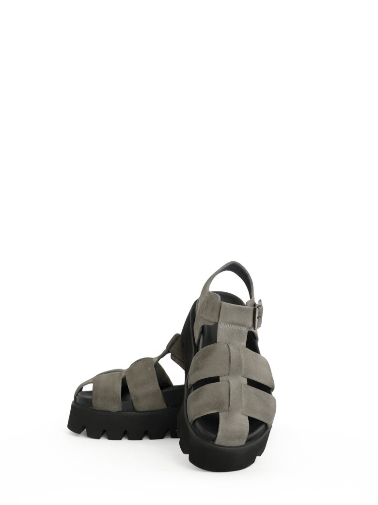 Lofina - Suede sandal with buckle