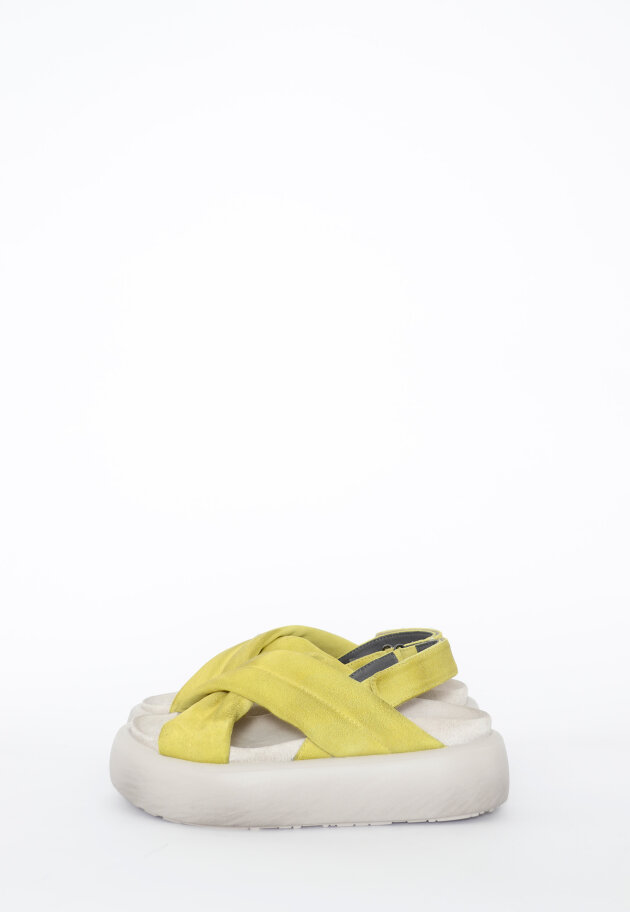 Lofina - Suede sandal with velcro closure