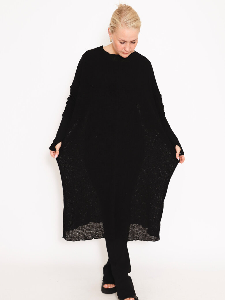 Sort Aarhus - Knit dress with short sleeves