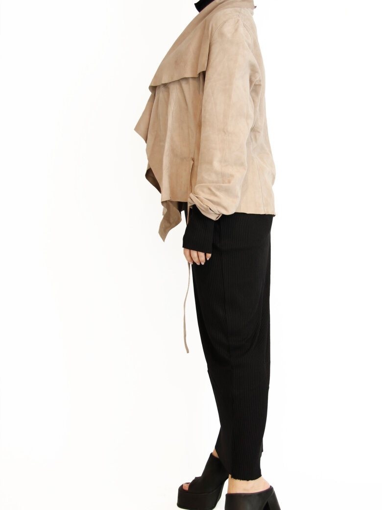 Sort Aarhus - Wrap shirt in suede