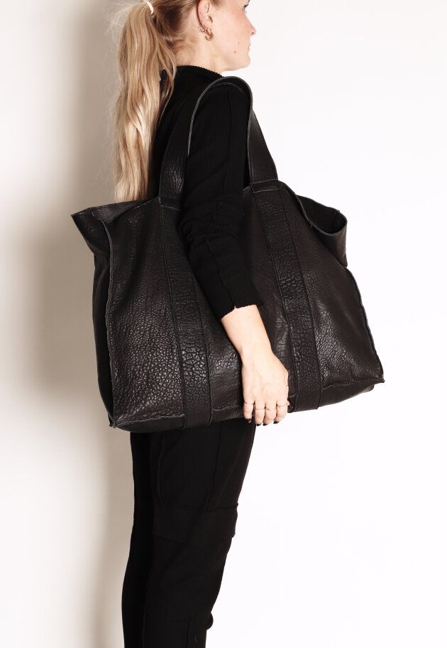Sort Aarhus - Bag in leather with an attached clutch
