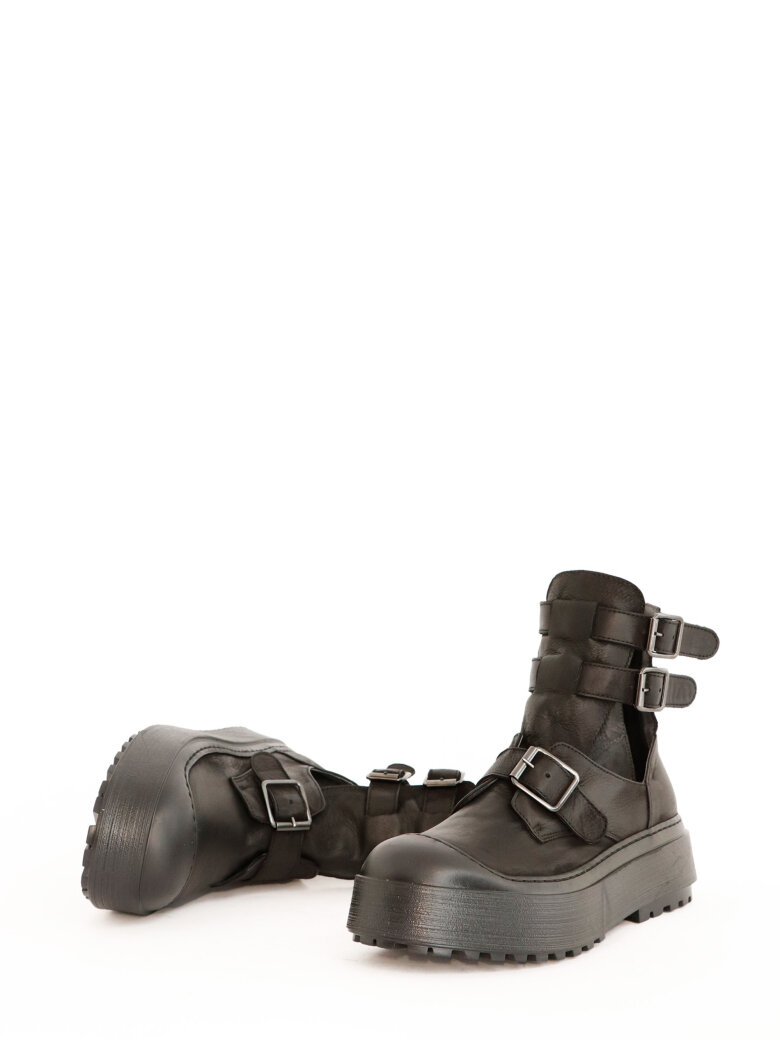 Sort Aarhus - Open shoe with buckles