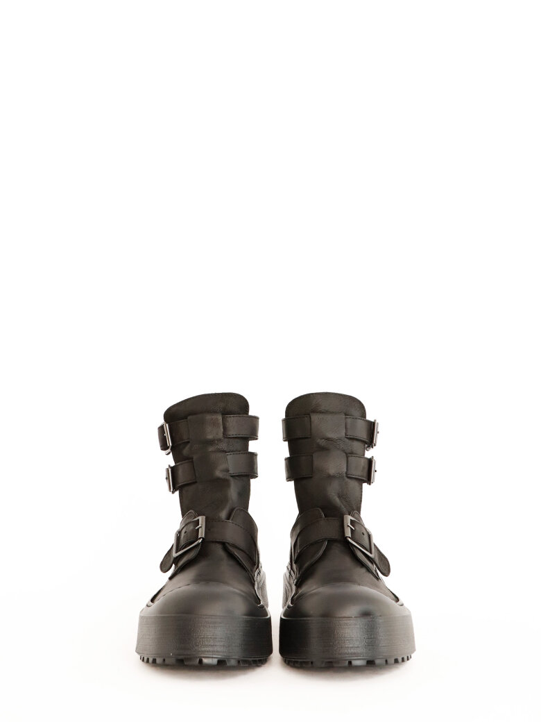 Sort Aarhus - Open shoe with buckles