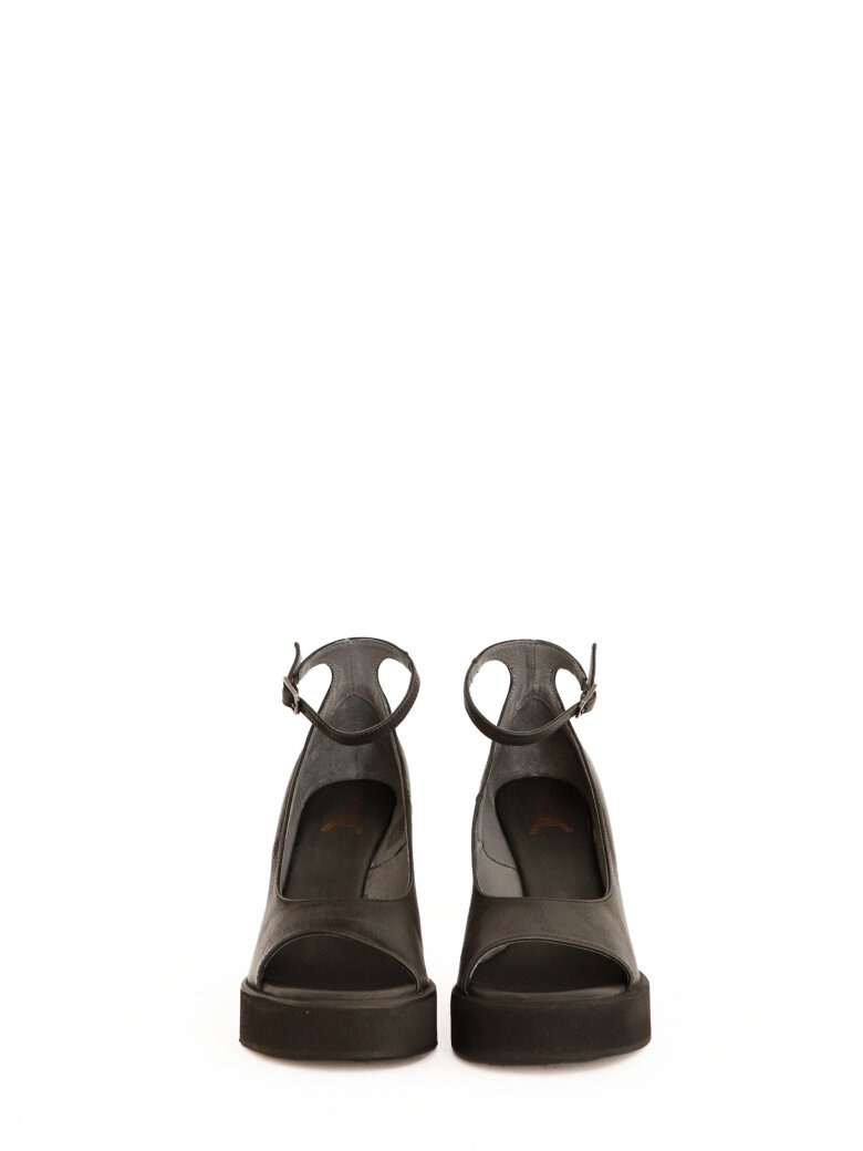 Sort Aarhus - Sandal with wedge sole