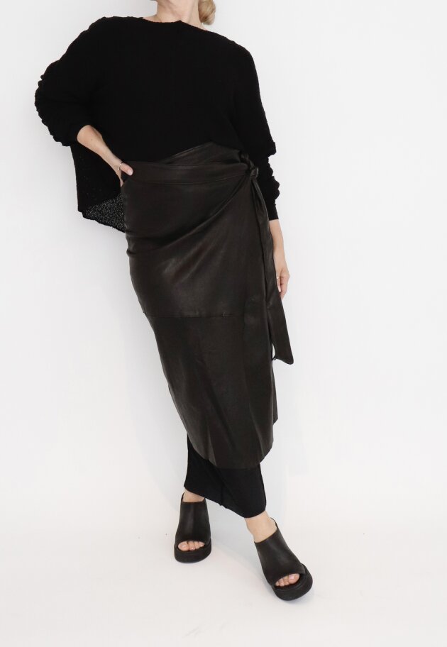 Sort Aarhus - Leather skirt
