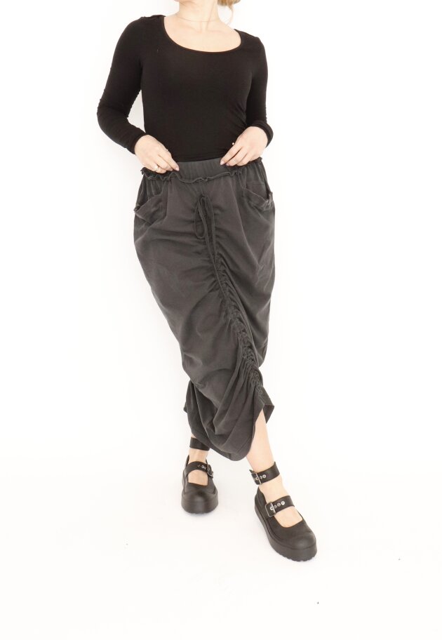 Sort Aarhus - Skirt with pockets and elastic waist band