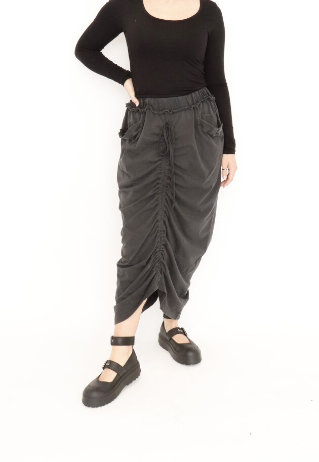 Sort Aarhus - Skirt with pockets and elastic waist band